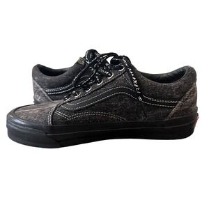 Vans Old Skool‎ Jim Goldberg Raised by Wolves Black Denim Sneakers 7.5 Women/6 M
